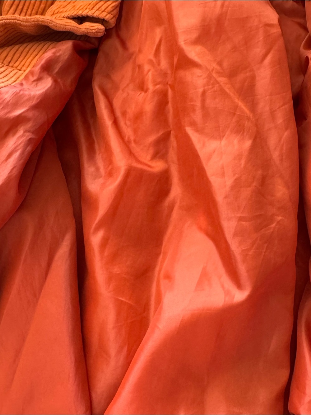Relativity Vintage Y2K Pumpkin Orange Corduroy Swing Jacket XL - Picture 8 of 11
